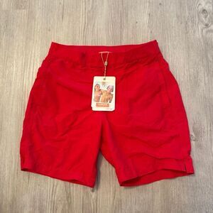 Sunuva red boy's swim short with UPF 50+ protection Size 11-12